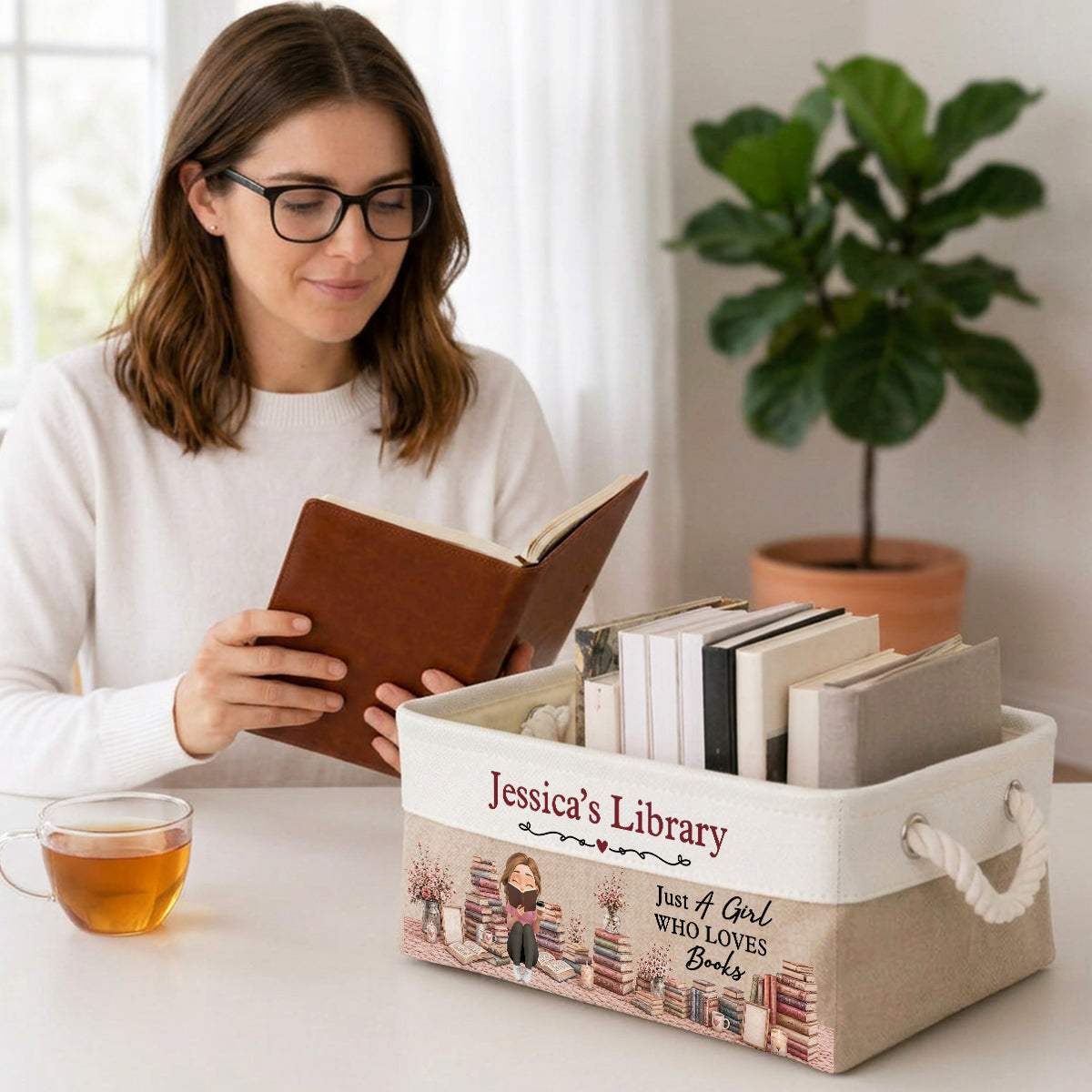 My Little Library - Personalized Storage Basket