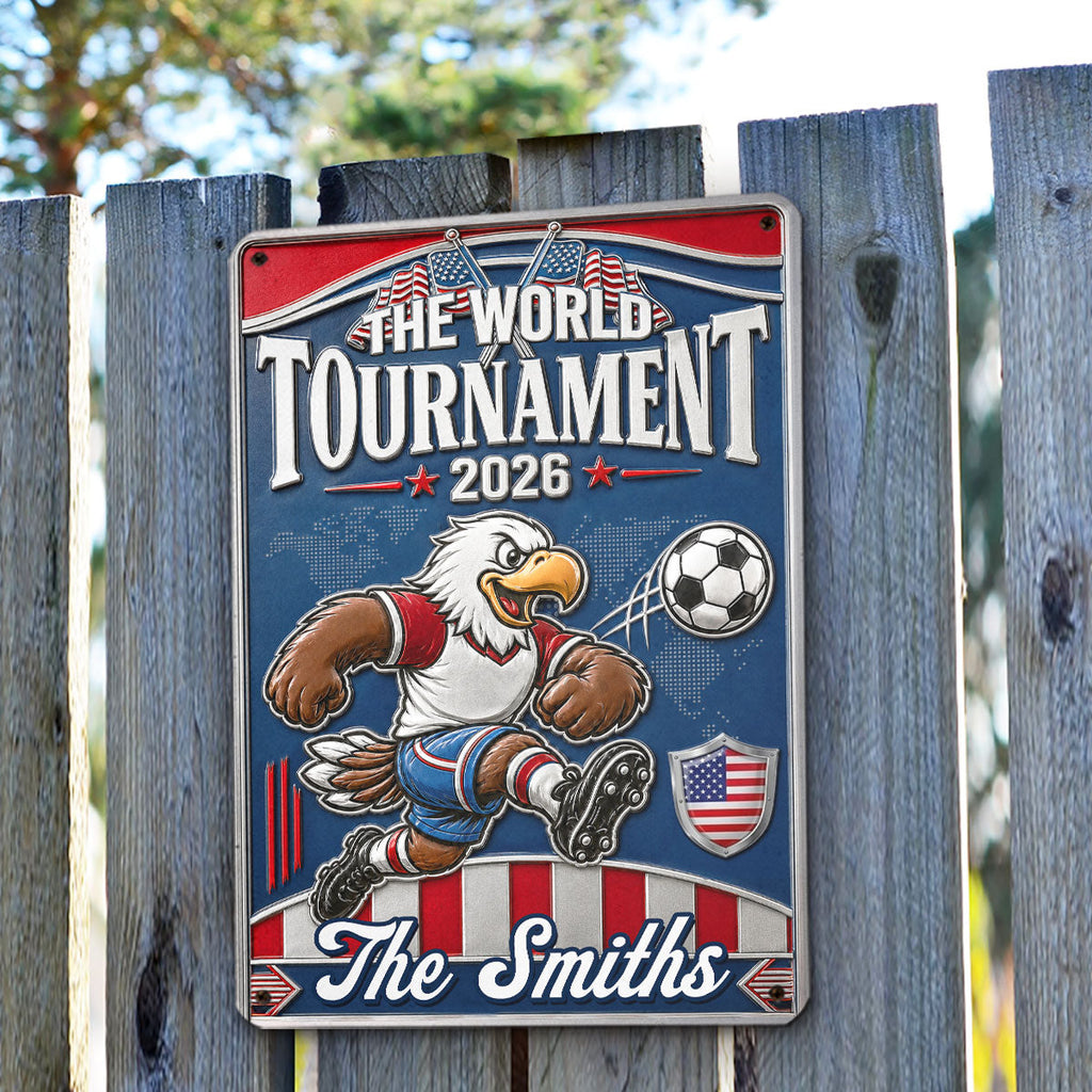 Custom 3D Home & Wall Decor, Birthday & Christmas Gift • Hosted By America Final - Personalized 3D Inflated Effect Metal Sign