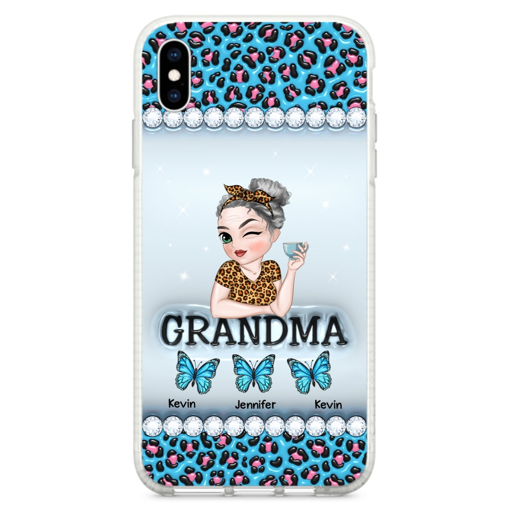 Grandma And Kids - Personalized 3D Inflated Effect Phone Case