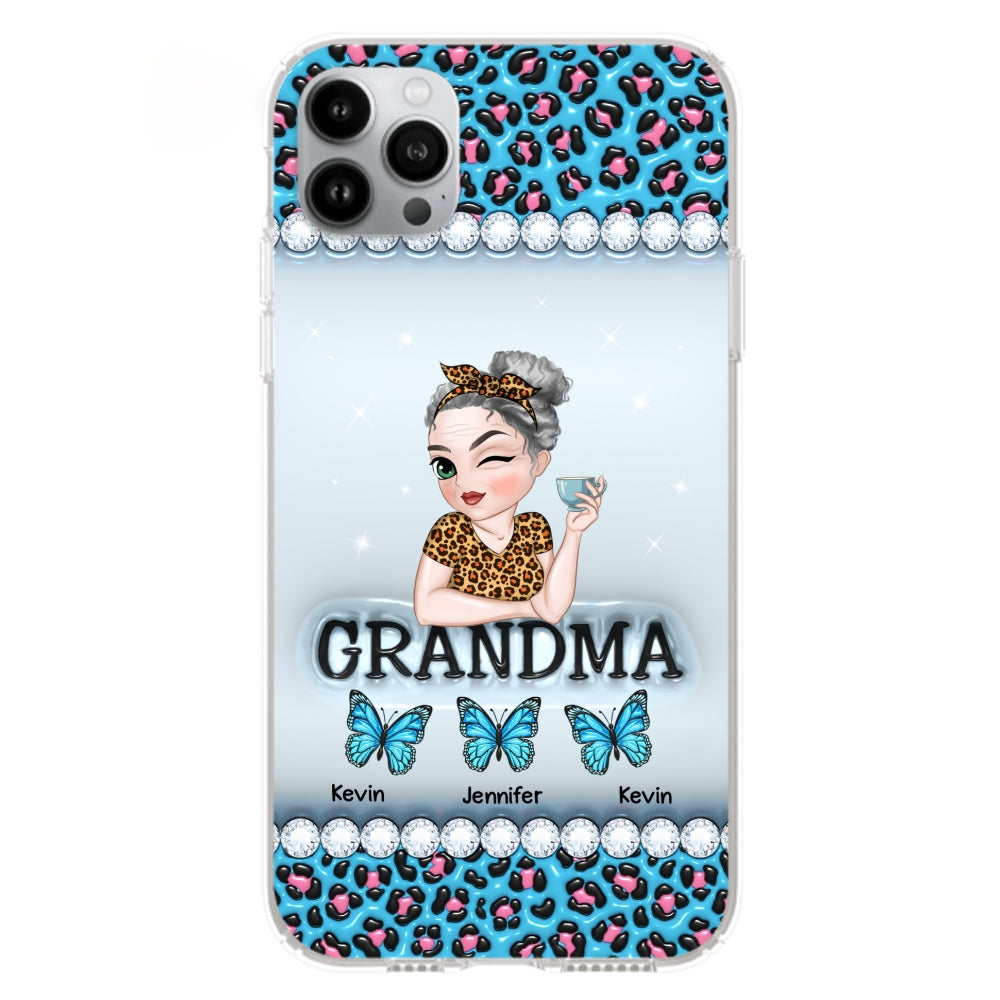 Grandma And Kids - Personalized 3D Inflated Effect Phone Case