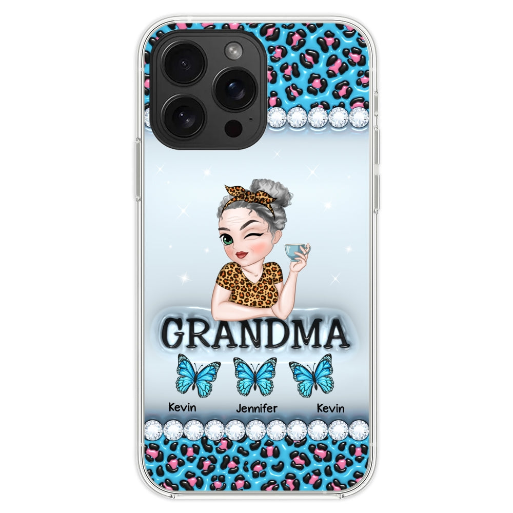 Grandma And Kids - Personalized 3D Inflated Effect Phone Case