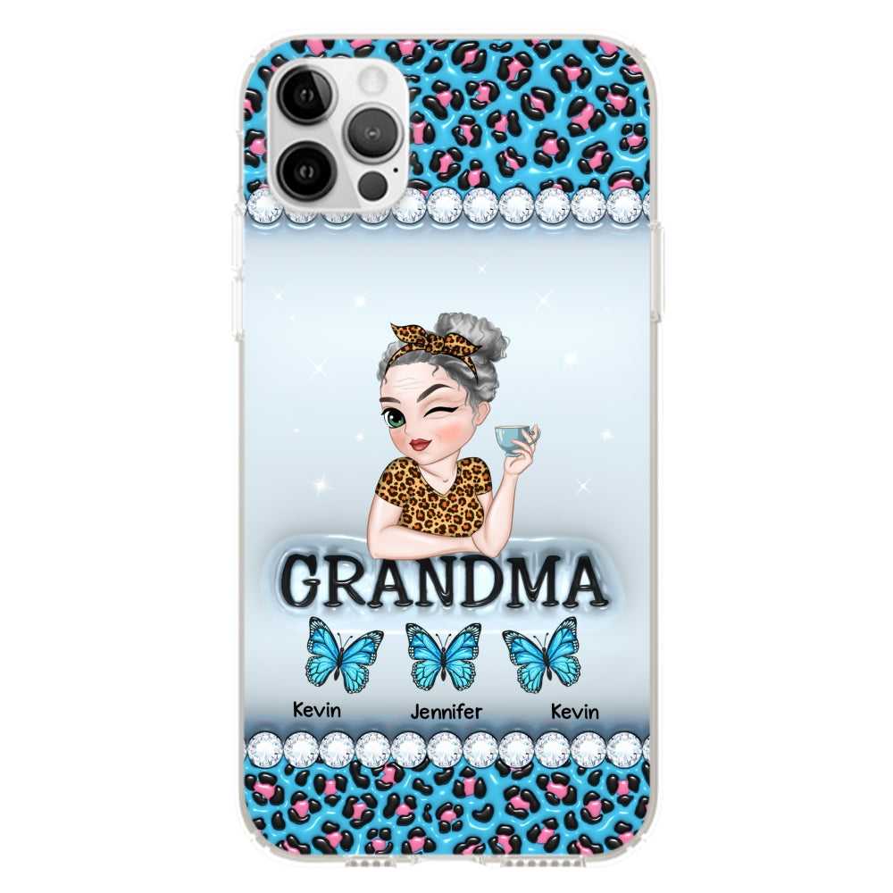 Grandma And Kids - Personalized 3D Inflated Effect Phone Case