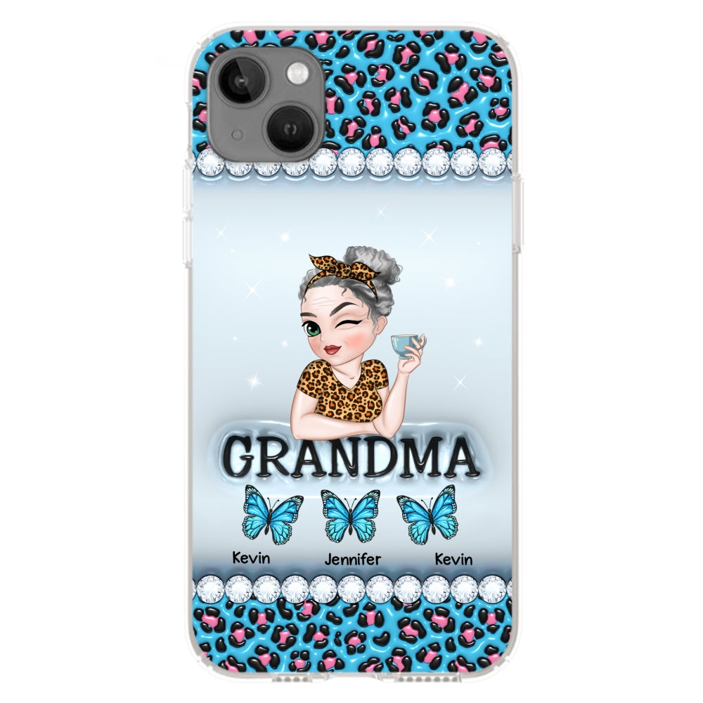 Grandma And Kids - Personalized 3D Inflated Effect Phone Case