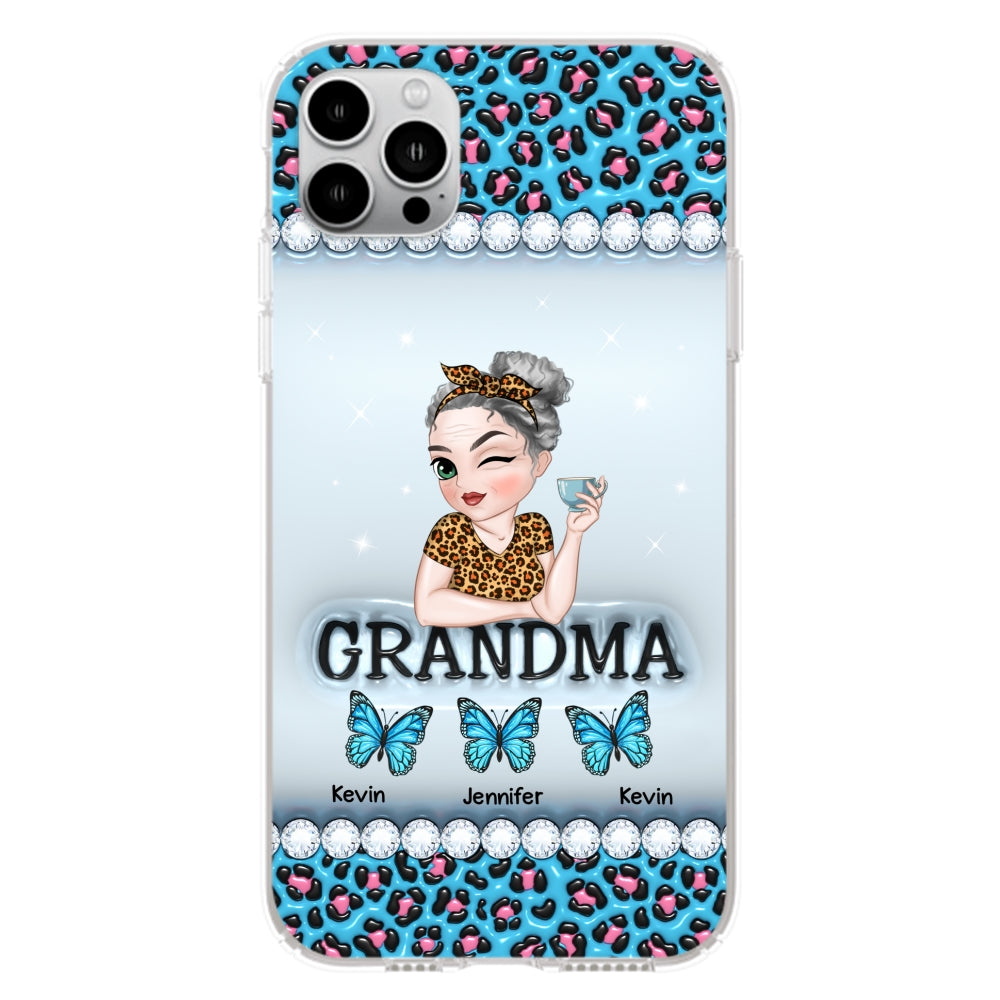 Grandma And Kids - Personalized 3D Inflated Effect Phone Case