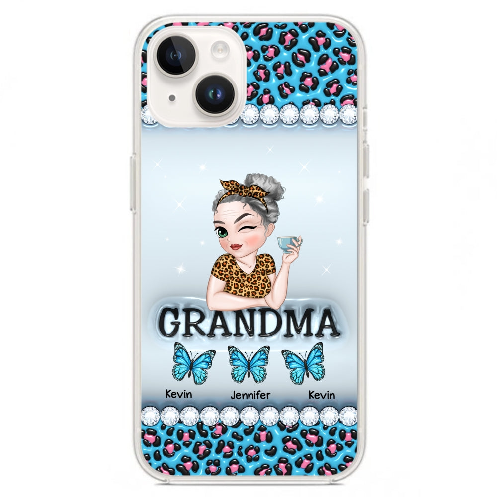 Grandma And Kids - Personalized 3D Inflated Effect Phone Case