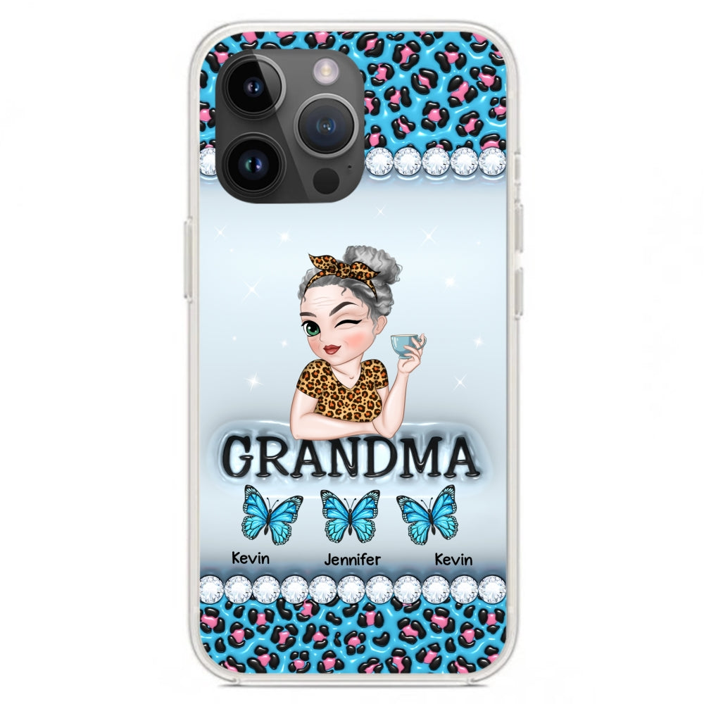 Grandma And Kids - Personalized 3D Inflated Effect Phone Case