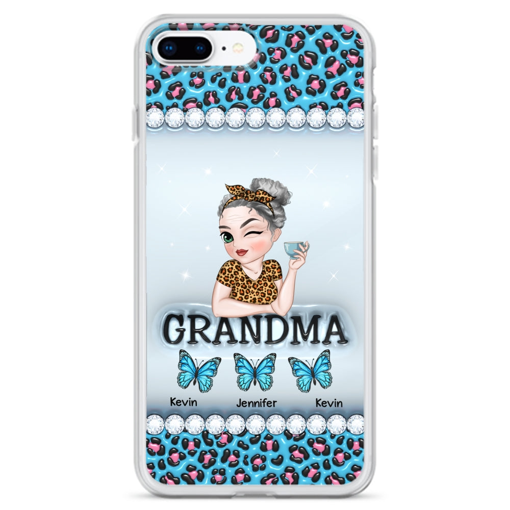Grandma And Kids - Personalized 3D Inflated Effect Phone Case