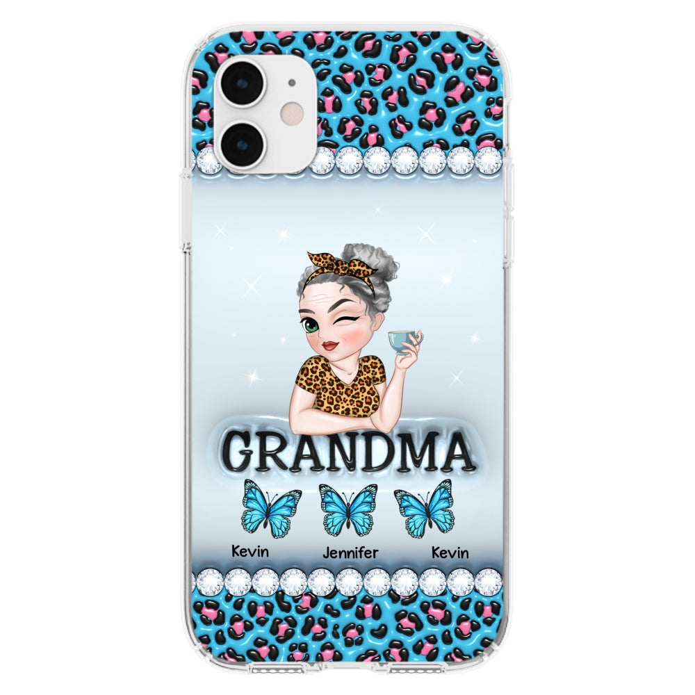 Grandma And Kids - Personalized 3D Inflated Effect Phone Case
