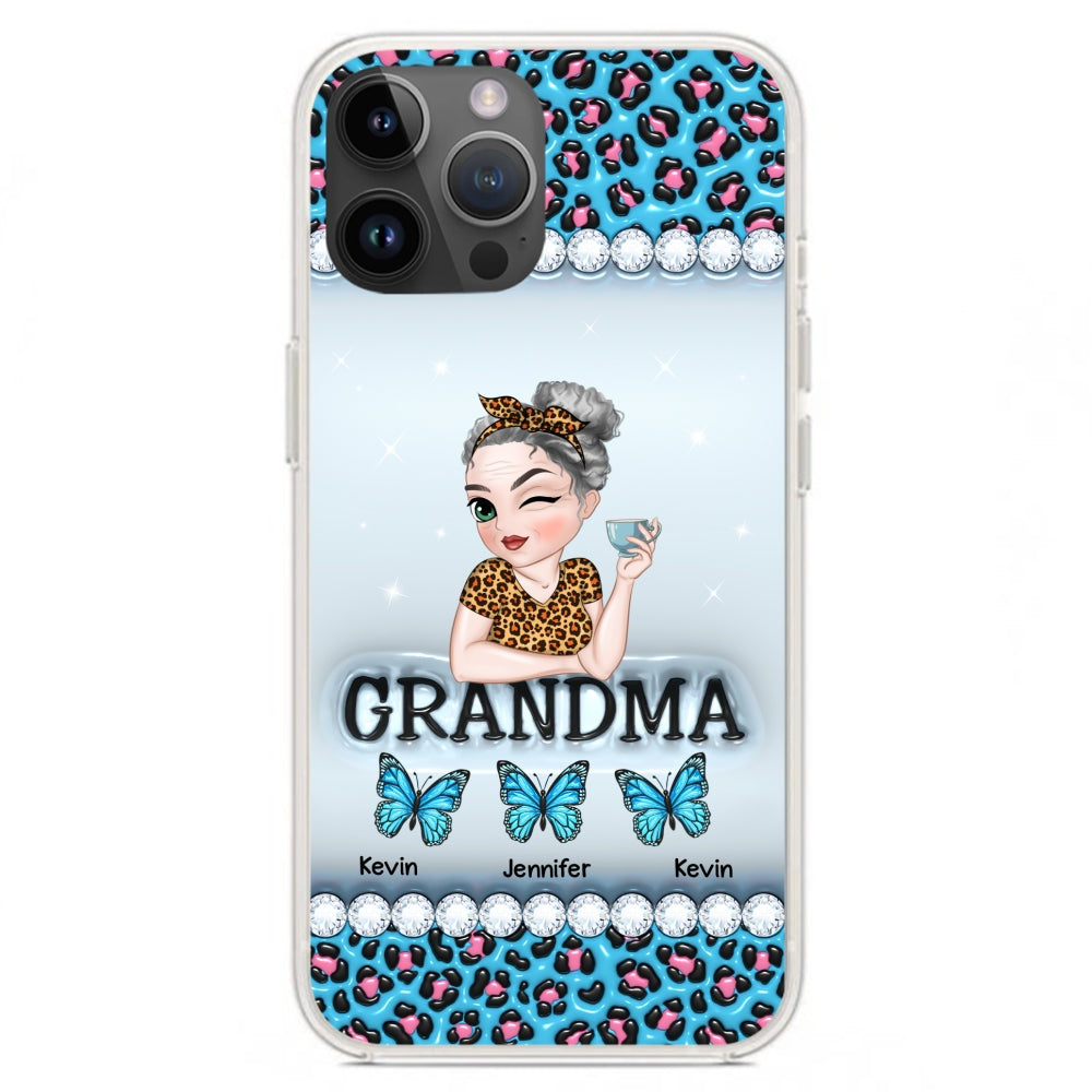 Grandma And Kids - Personalized 3D Inflated Effect Phone Case