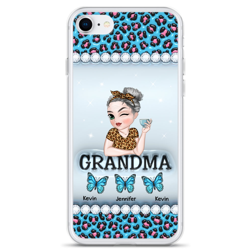 Grandma And Kids - Personalized 3D Inflated Effect Phone Case