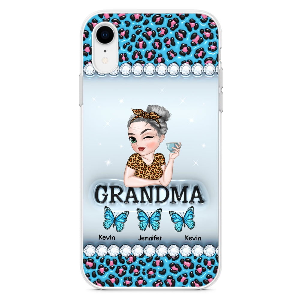 Grandma And Kids - Personalized 3D Inflated Effect Phone Case