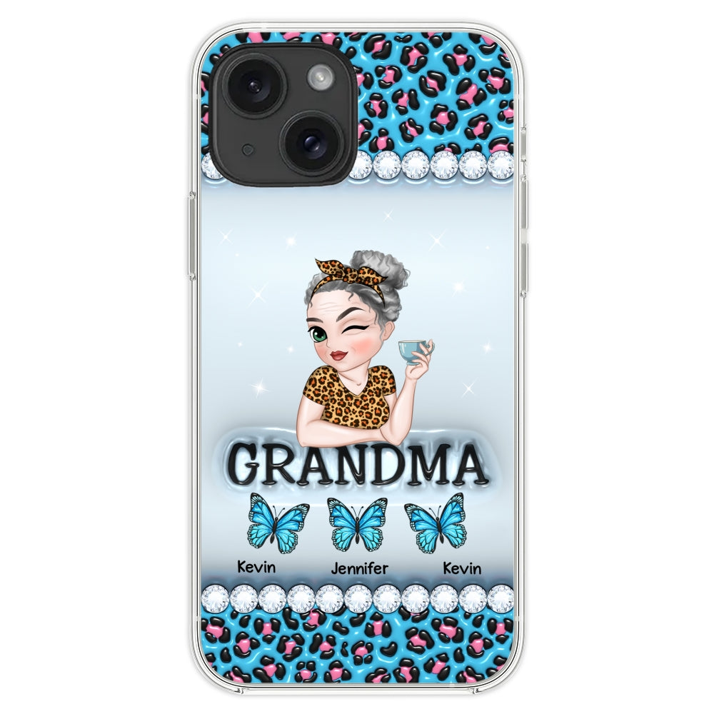 Grandma And Kids - Personalized 3D Inflated Effect Phone Case