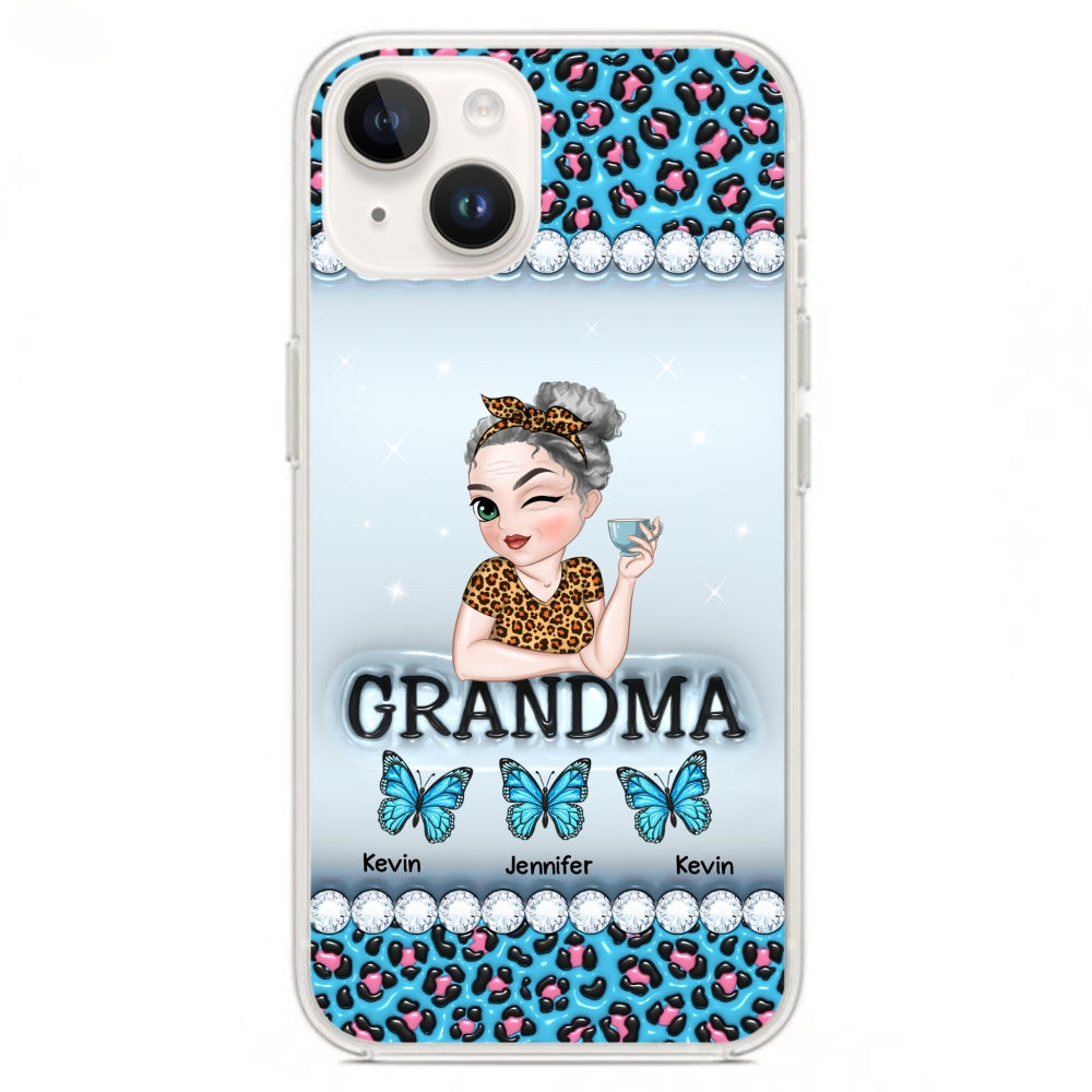 Grandma And Kids - Personalized 3D Inflated Effect Phone Case