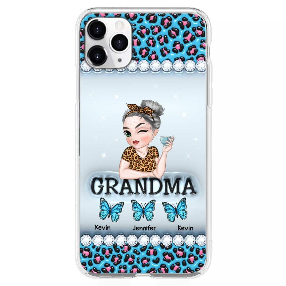 Grandma And Kids - Personalized 3D Inflated Effect Phone Case