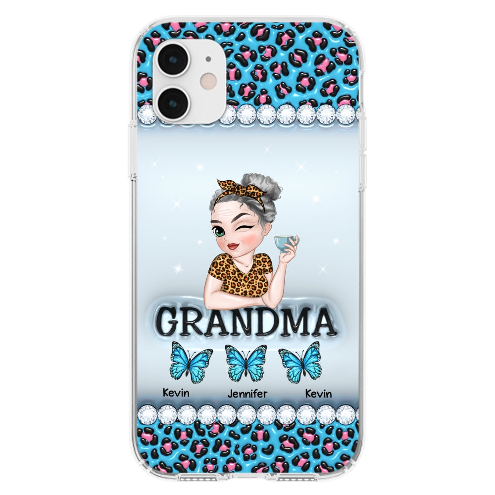Grandma And Kids - Personalized 3D Inflated Effect Phone Case
