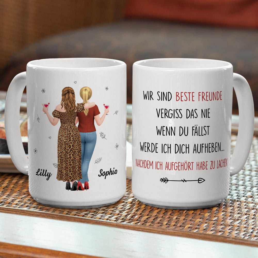 Custom Best Friend, Christmas & Birthday Friendship Keepsake Gift • Ich hebe dich danach auf – Personalisierte Kaffeetasse