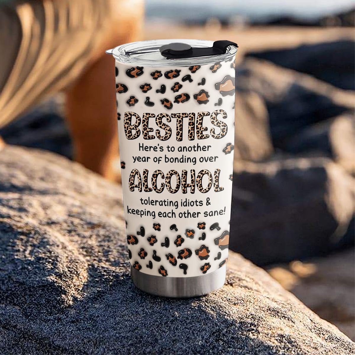 Custom Christmas Birthday Gifts For Best Friend • Alcohol Tolerating - Personalized 3D Inflated Effect Tumbler
