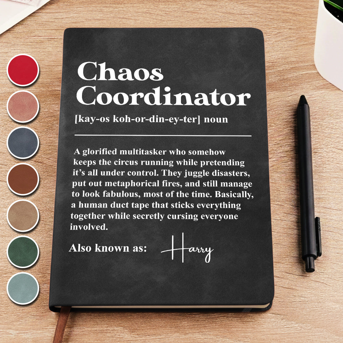 Office Fires Meet Their Match - Personalized Leather Journal
