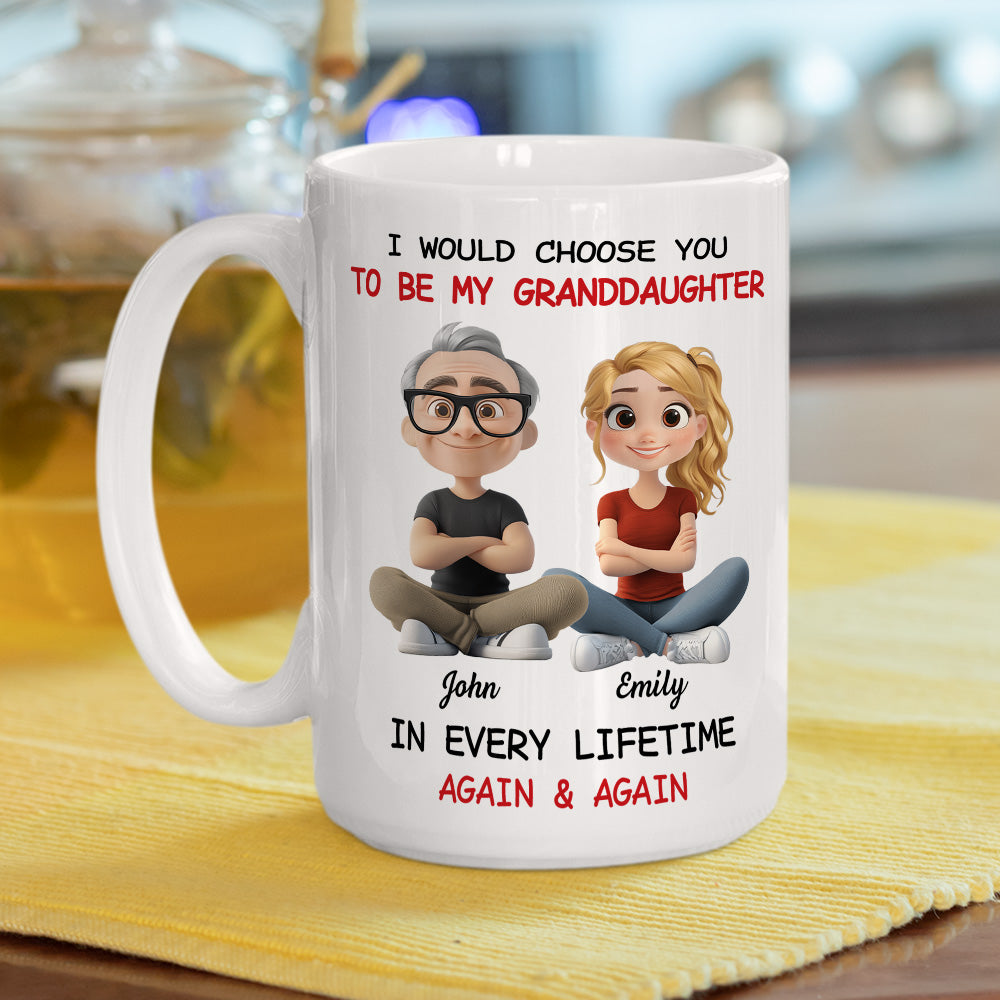 Custom Christmas & Birthday Gift for Granddaughter • Always Choose You My Grandkid - Personalized Coffee Mug