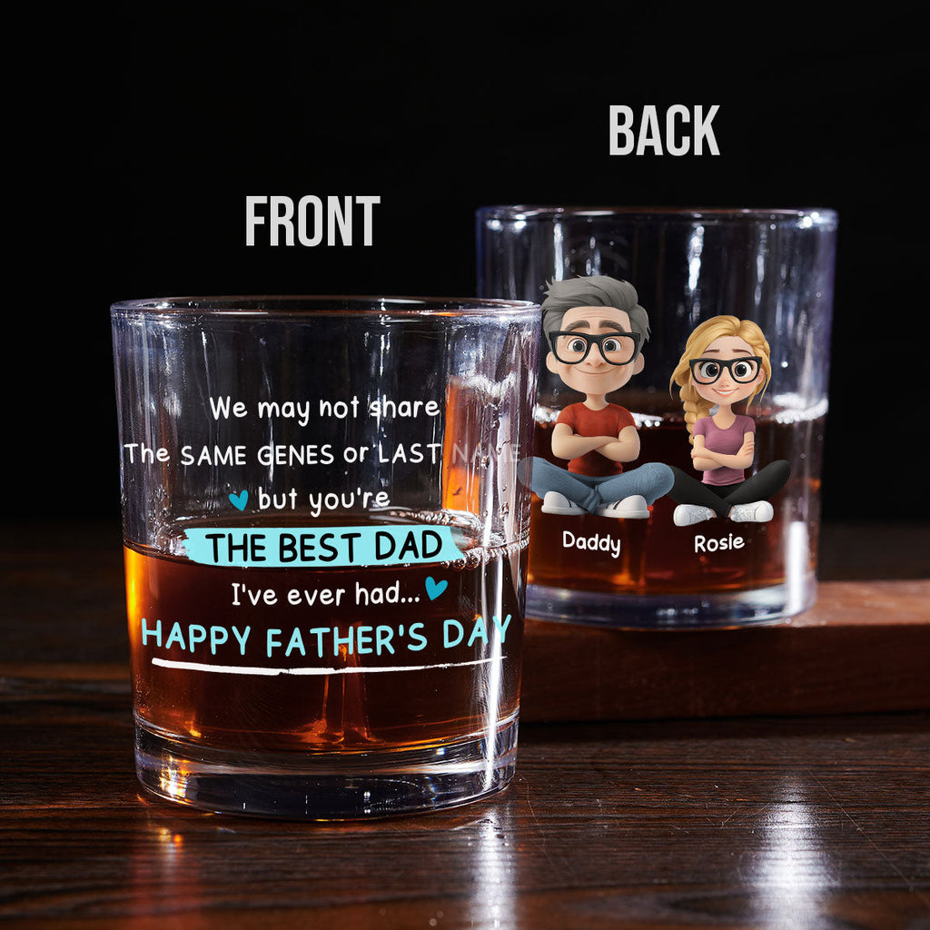 Best Dad Ever - Personalized Whiskey Glass
