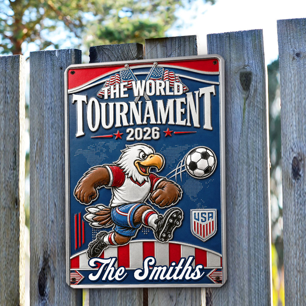 Custom Home & Wall Decor, Birthday & Christmas Gift • Hosted By America - Personalized 3D Inflated Effect Metal Sign