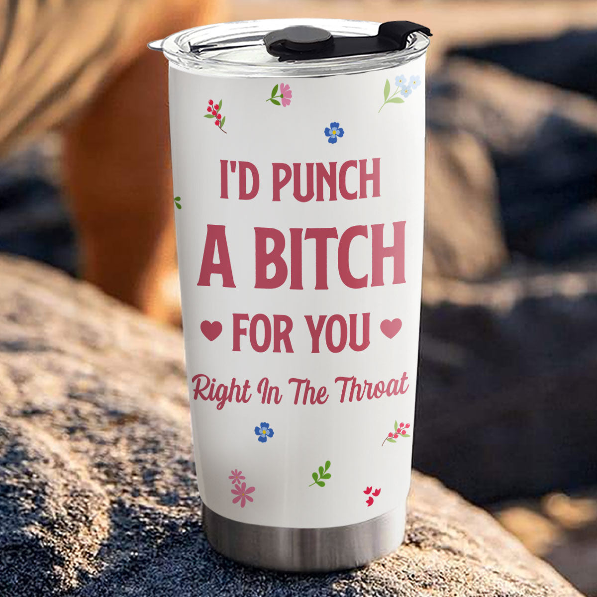 Custom Christmas Birthday Gifts For Best Friend • Punch Bitch Besties - Personalized Tumbler