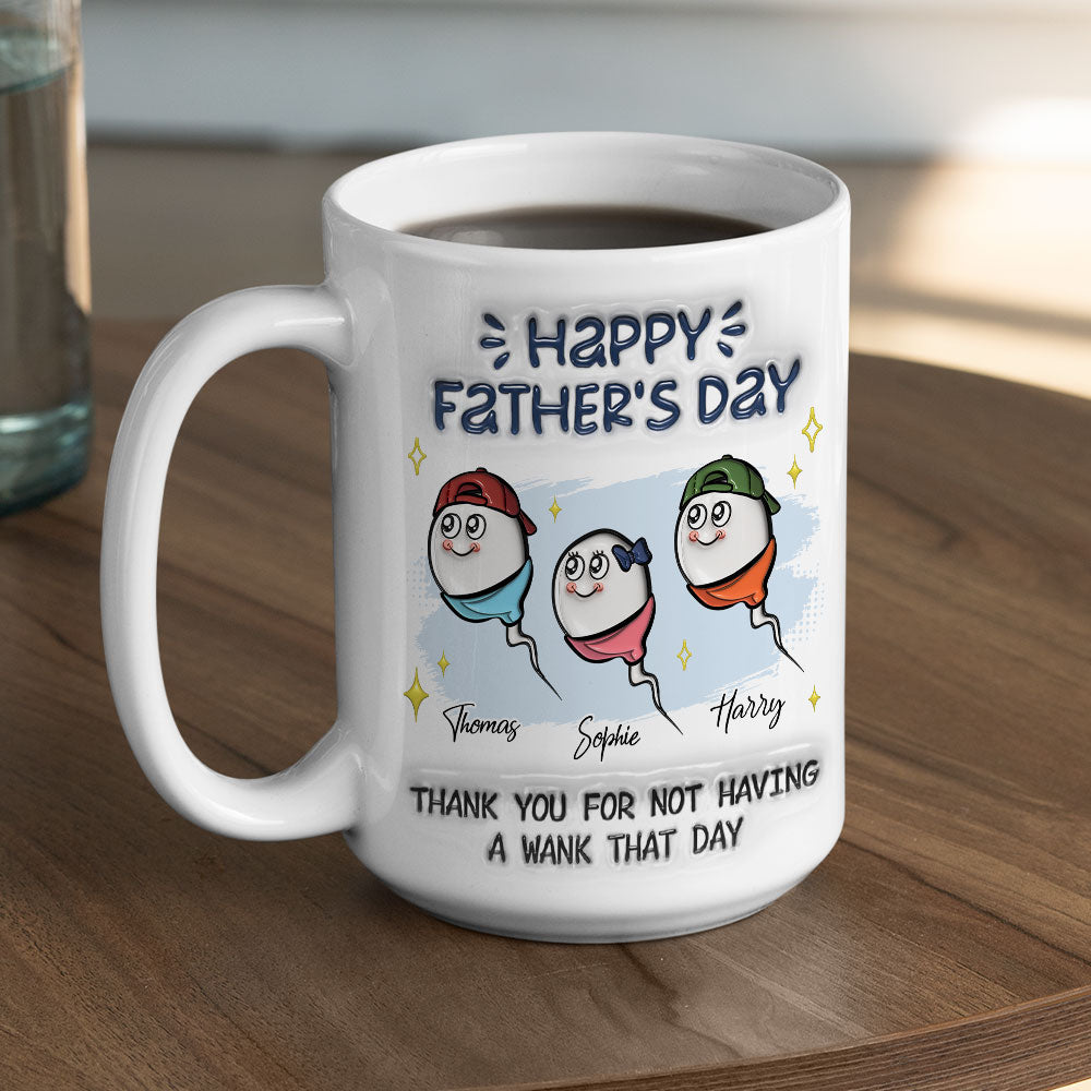 Custom Father's Day, Special Gift for Dad & Grandpa • Thanks Dad - Personalized 3D Inflated Effect Mug