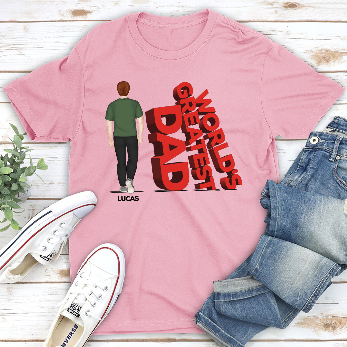 Custom Father's Day, Special Gift for Dad & Grandpa • World's Greatest Dad - Personalized Shirt