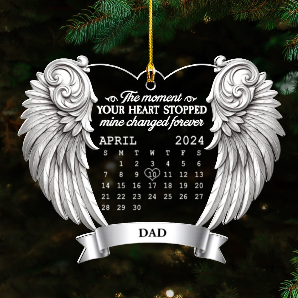 Custom Memorial Christmas Ornament, Sympathy Keepsake •  Remembered With Love - Personalized Acrylic Ornament