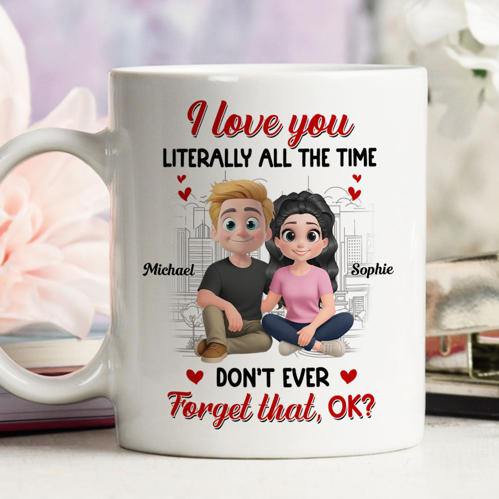 Custom Anniversary Keepsake Gifts For Couple • My Love Never Takes Breaks - Personalized Coffee Mug