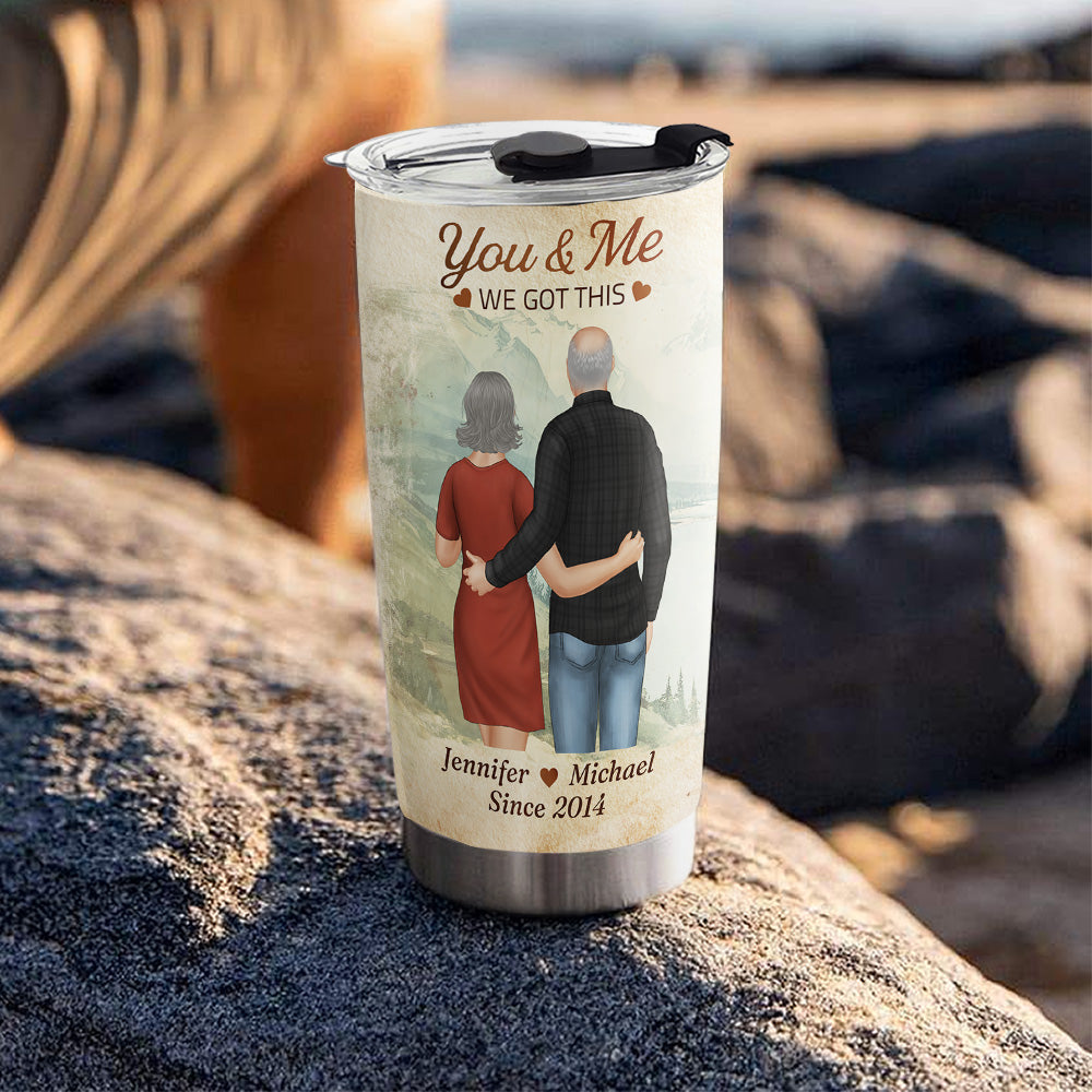 Custom Christmas Anniversary Gifts For Couple • My Life With You - Personalized Tumbler