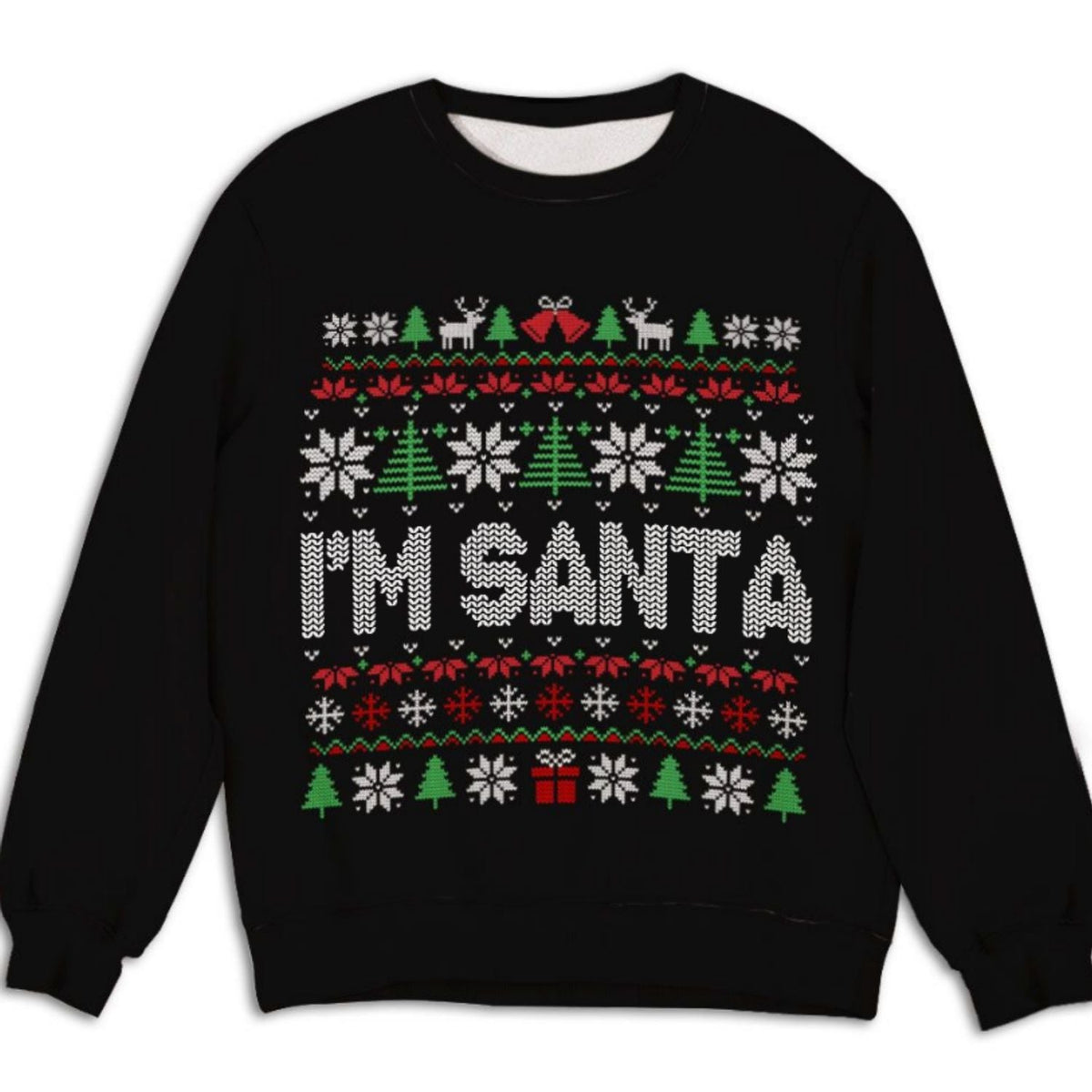 Custom Couple Christmas Sweatshirt, Anniversary Gift • Santa Came Twice - Personalized All-Over-Print Sweatshirt