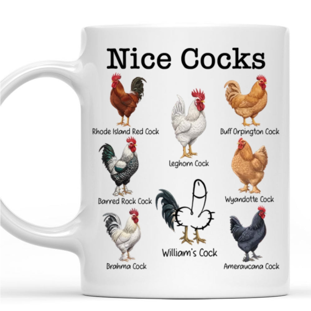 Custom Anniversary Keepsake Gifts For Couple • Nice Cocks - Personalized Coffee Mug