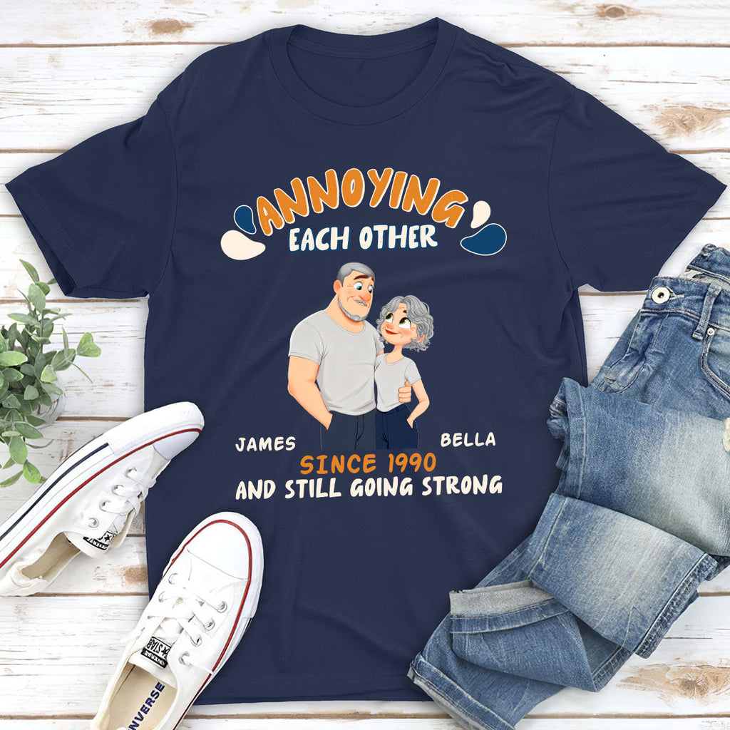 Custom Anniversary Keepsake Gifts For Couple • Caricature Love Couple - Personalized Shirt