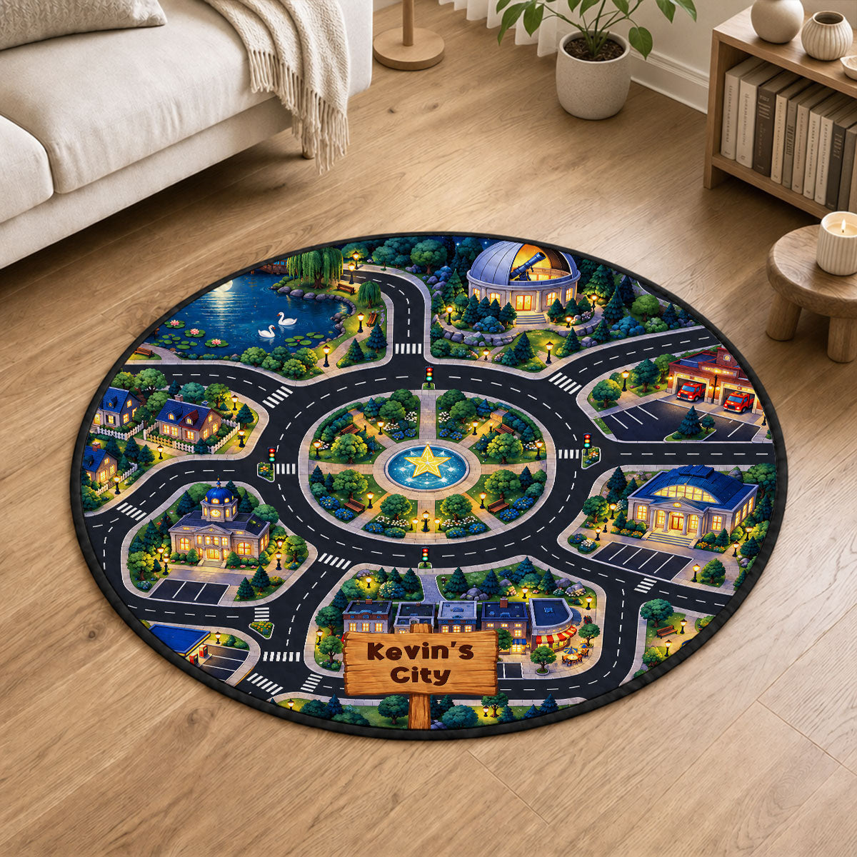 Car Racing Game - Personalized Quilted Mat