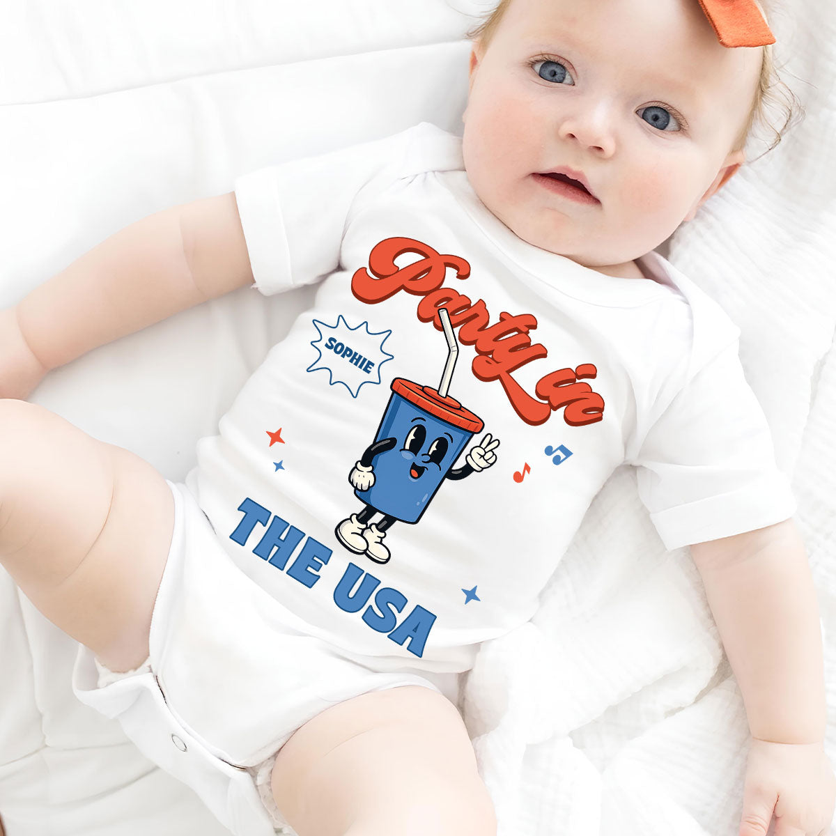 Party In USA - Personalized Baby Onesie