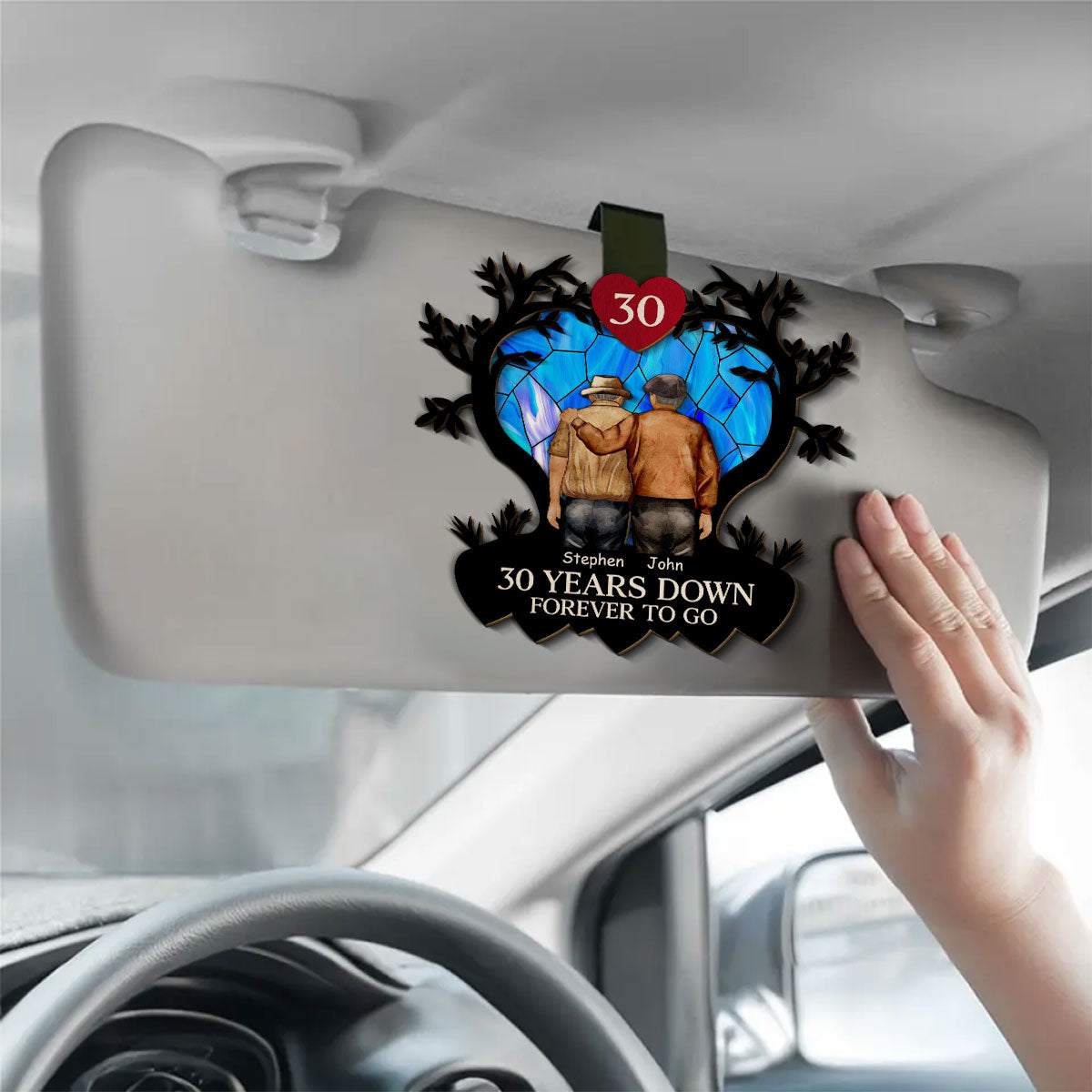 Forever With You - Personalized Car Visor Clip