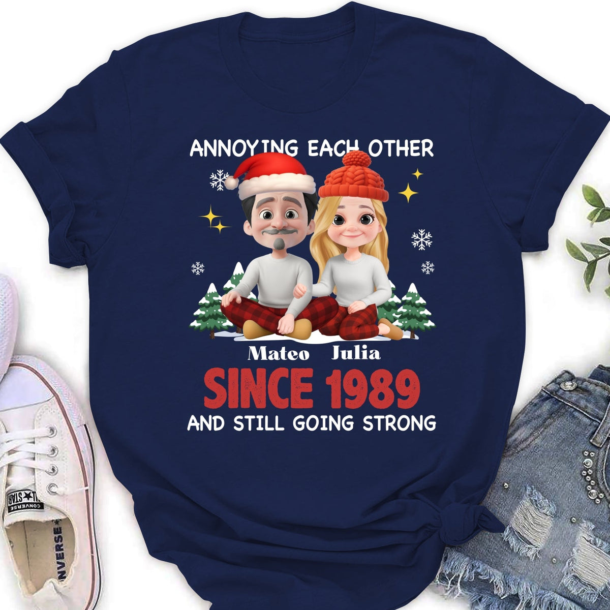 Custom Christmas Anniversary Keepsake Gifts For Husband • Christmas With You - Personalized Shirt