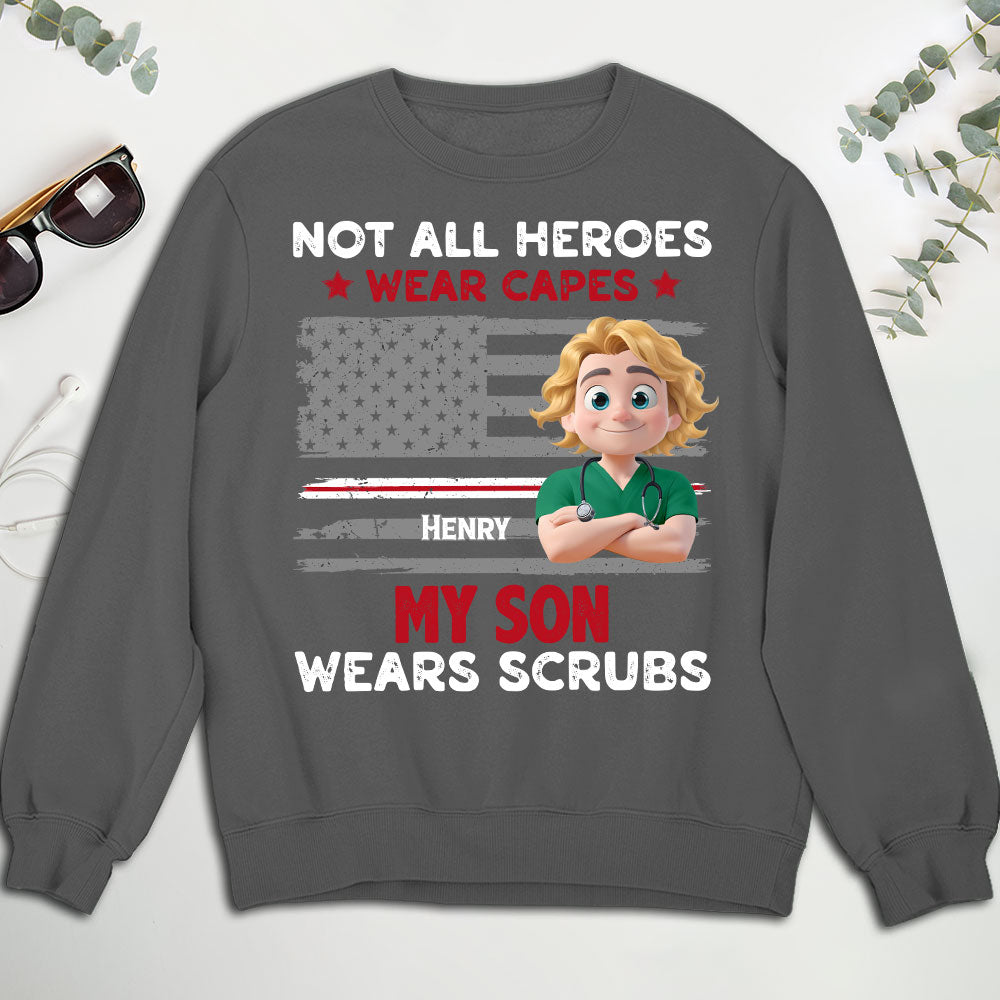 Custom Christmas & Birthday Gift for Dad, Grandpa • Not All Heroes Wear Capes - Personalized Shirt