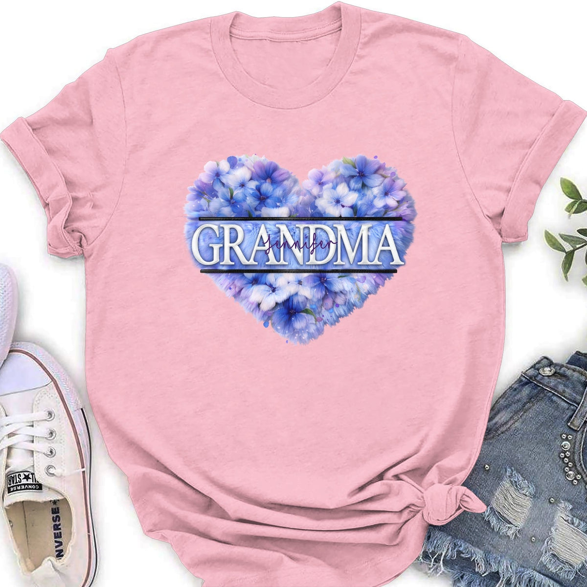 Custom Mother's Day Gift for Mom & Grandma • Grandma Birth Month Flower - Personalized Shirt