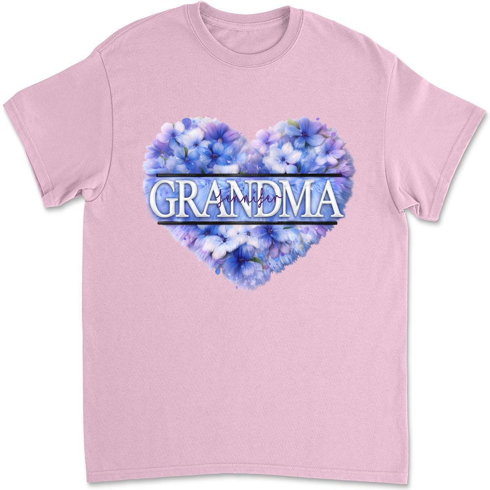 Custom Mother's Day Gift for Mom & Grandma • Grandma Birth Month Flower - Personalized Shirt