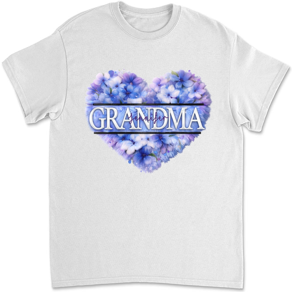 Custom Mother's Day Gift for Mom & Grandma • Grandma Birth Month Flower - Personalized Shirt