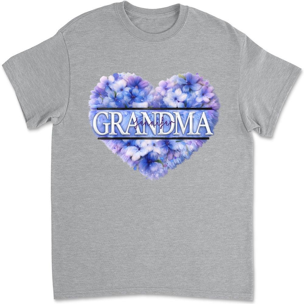 Custom Mother's Day Gift for Mom & Grandma • Grandma Birth Month Flower - Personalized Shirt