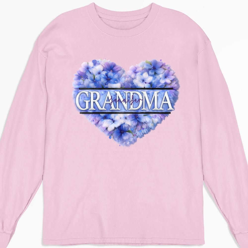 Custom Mother's Day Gift for Mom & Grandma • Grandma Birth Month Flower - Personalized Shirt