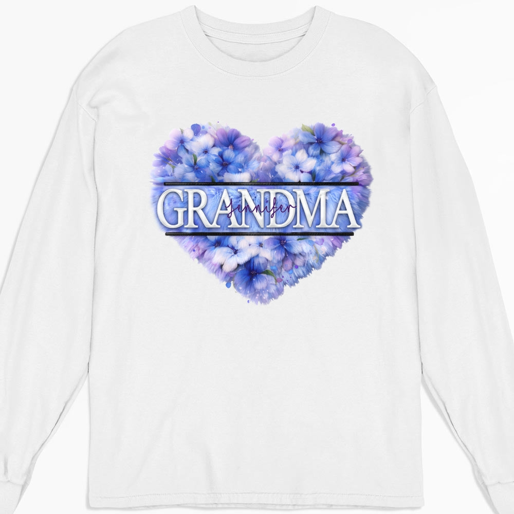 Custom Mother's Day Gift for Mom & Grandma • Grandma Birth Month Flower - Personalized Shirt
