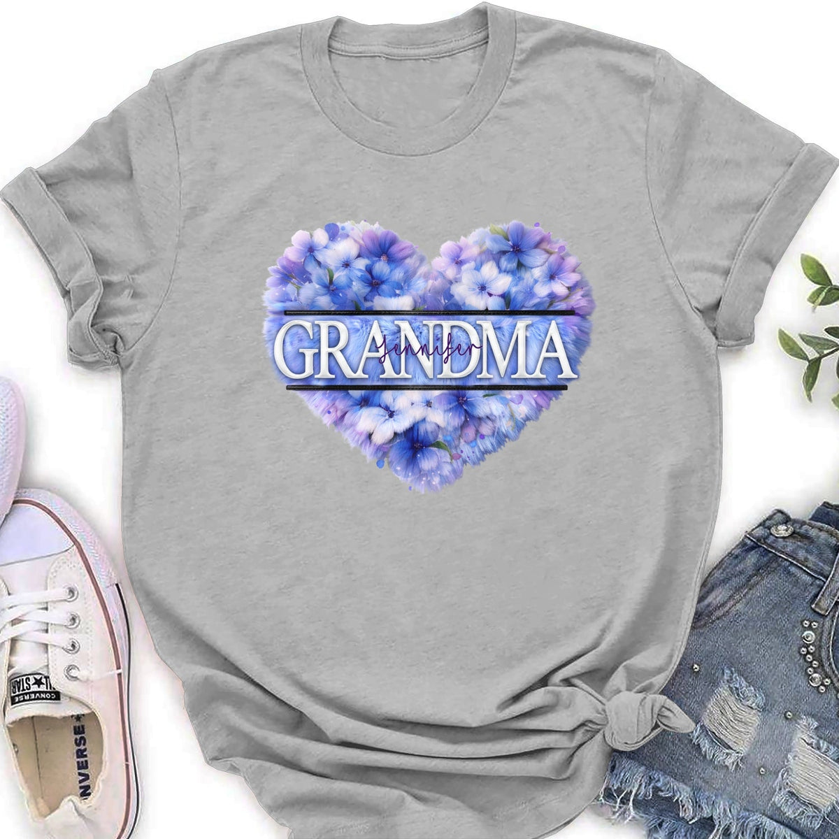 Custom Mother's Day Gift for Mom & Grandma • Grandma Birth Month Flower - Personalized Shirt