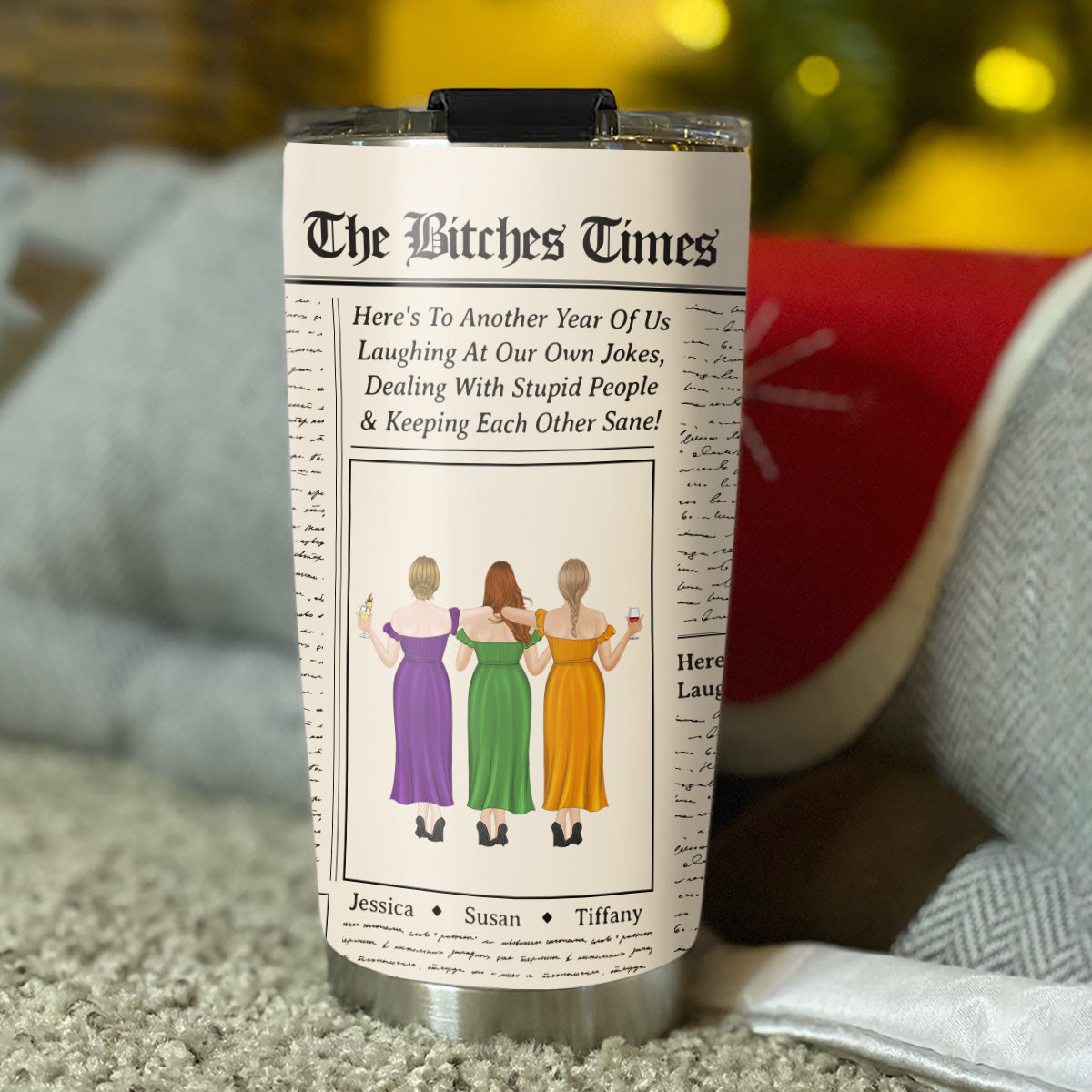 Custom Christmas Birthday Gifts For Best Friend • Keeping Each Other Sane - Personalized Tumbler