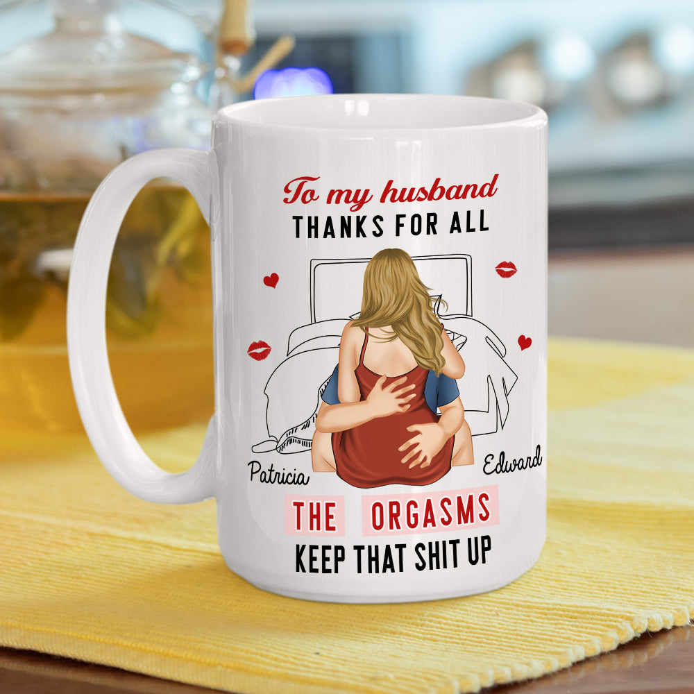 Custom Anniversary Keepsake Gifts For Couple • Keep That Shit Up - Personalized Coffee Mug