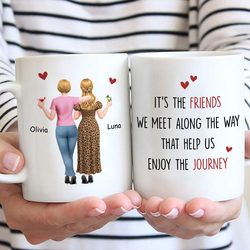 Custom Best Friend, Christmas & Birthday Friendship Keepsake Gift • Our Journey - Personalized Coffee Mug