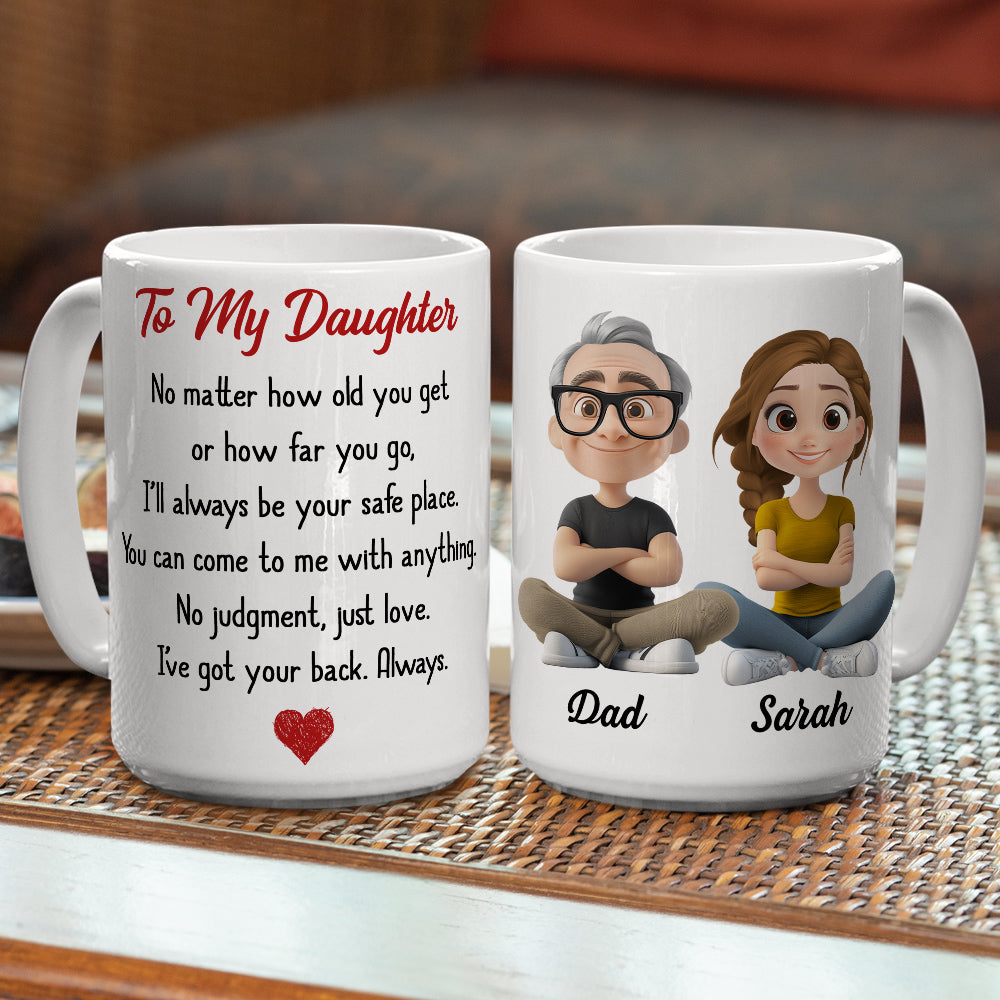 Custom Christmas & Birthday Gift for Daughter • No Judgment Just Love- Personalized Coffee Mug